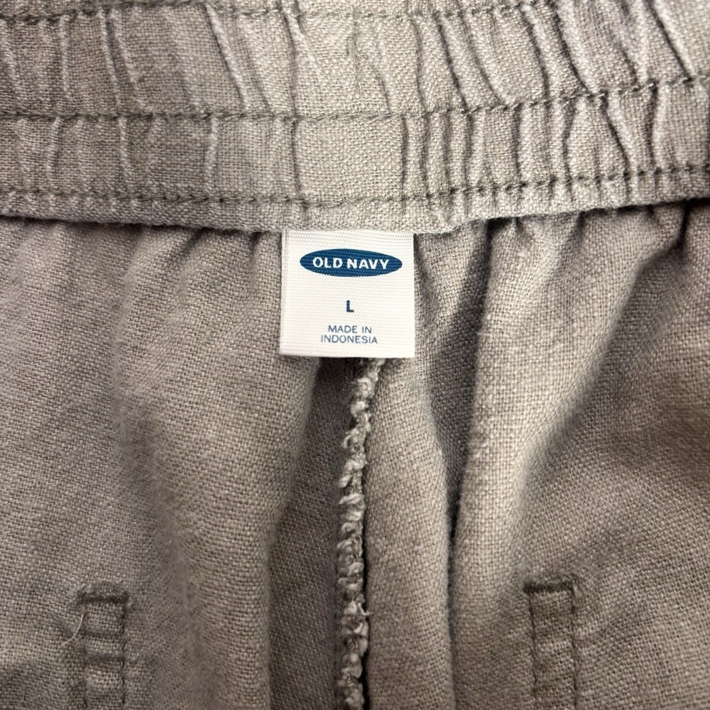 Old Navy High Rise Wide Leg Linen Pants Womens Large Resort Comfort Coastal - Picture 5 of 7